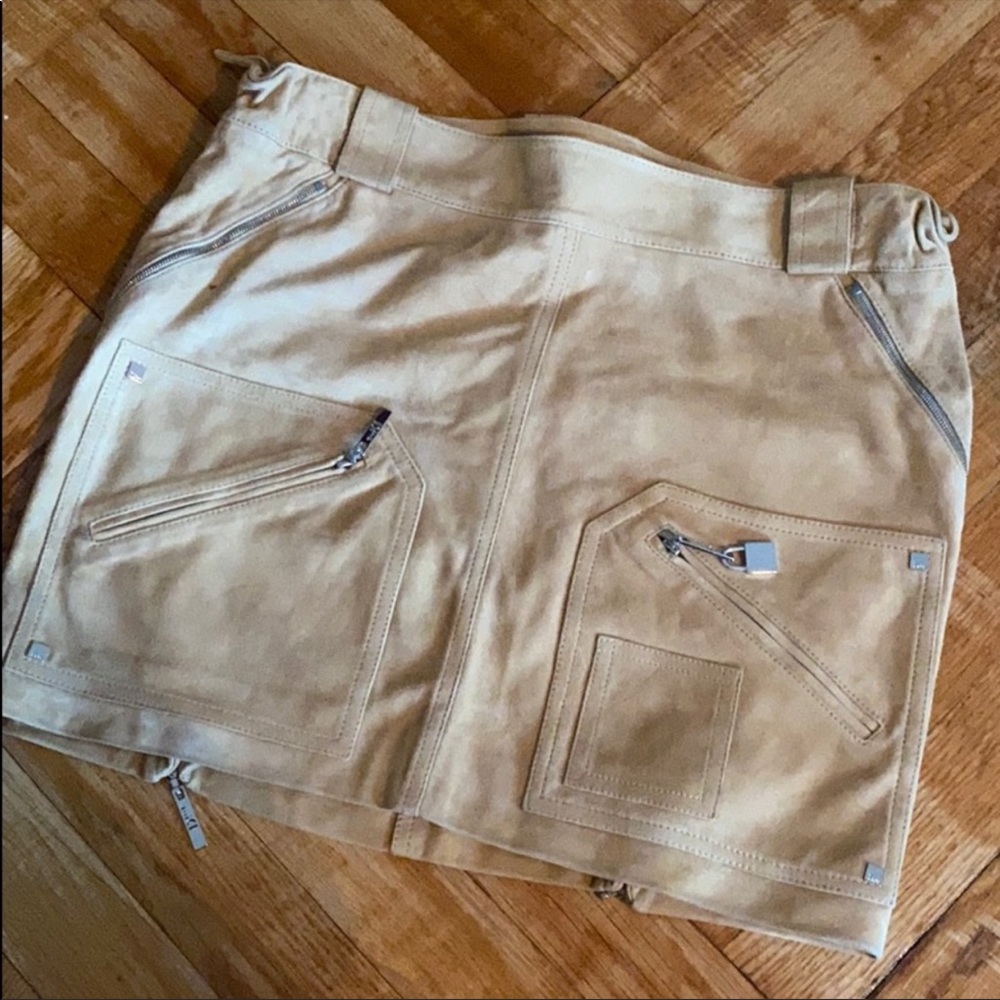 Christian Dior suede skirt.